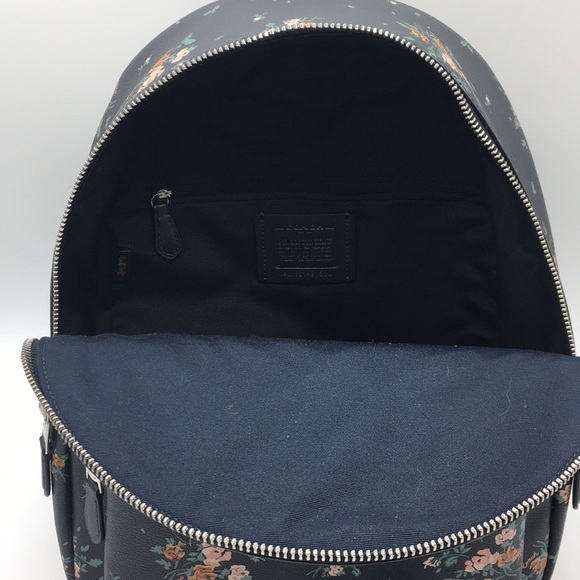 COACH MEDIUM CHARLIE BACKPACK WITH ROSE BOUQ. PRT - Picture 14 of 16
